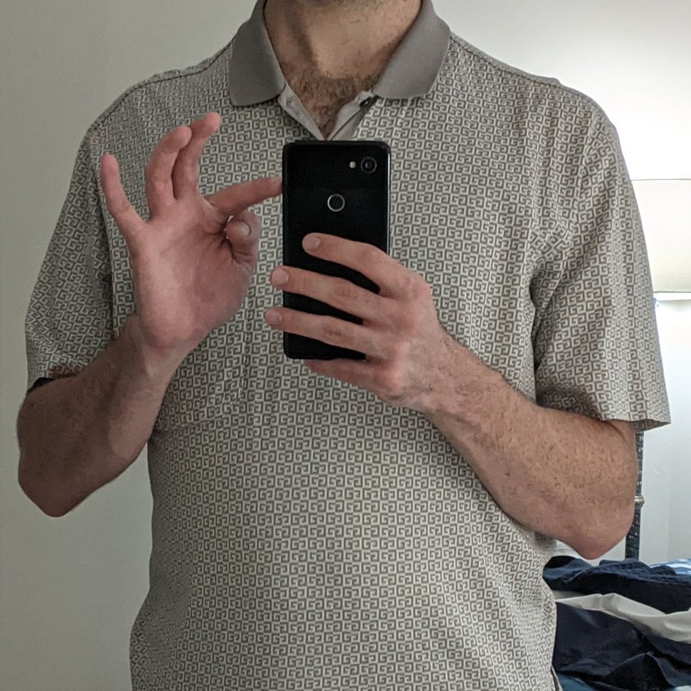 Givenchy Monogram Grey Polo, Vintage